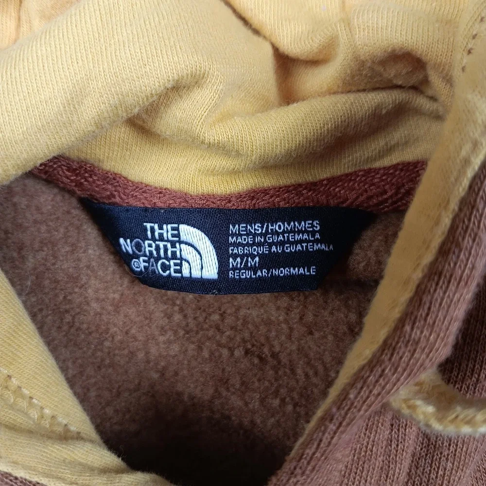 The North Face Hoodie Pullover Mens M Brown Logo Graphic Fleece